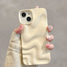 Luxury Plating Silver 3D Wave Pattern Case