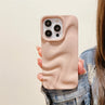 Luxury Plating Silver 3D Wave Pattern Case