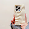 Luxury Plating Silver 3D Wave Pattern Case
