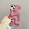 Luxury Plating Silver 3D Wave Pattern Case